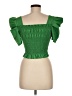 Shein Green Short Sleeve Top Size 6 - photo 2