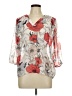 Ann Taylor Factory 100% Polyester Ivory 3/4 Sleeve Blouse Size Lg Petite - photo 1