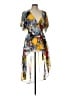 NY Collection Print Yellow Short Sleeve Blouse Size L - photo 1