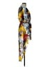 NY Collection Print Yellow Short Sleeve Blouse Size L - photo 4