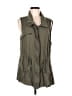 Apt. 9 Green Sleeveless Button-Down Shirt Size M - photo 1