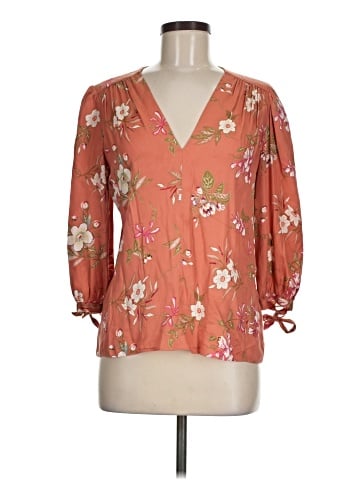 Rebecca Taylor 3/4 Sleeve Silk Top (view 1)