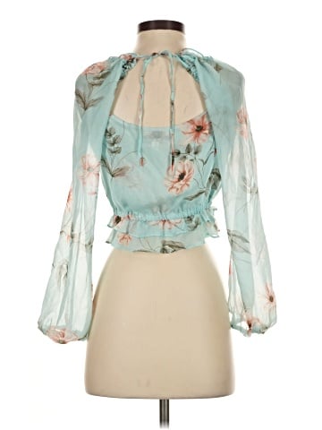 Intermix 3/4 Sleeve Silk Top (view 2)