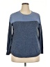 Style&Co 100% Cotton Color Block Blue Pullover Sweater Size 2X - photo 1