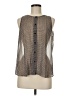 W by Worth 100% Polyester Gray Sleeveless Blouse Size 8 - photo 1