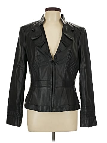White House Black Market Leather Jacket (view 1)