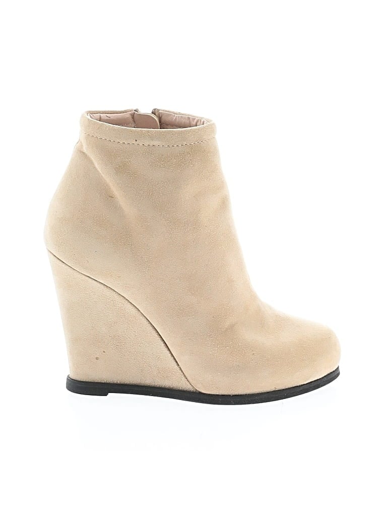 Pre-owned Assorted Brands Wedges In Tan