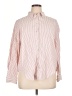 Zara Stripes Pink Long Sleeve Button-Down Shirt Size XL - photo 1