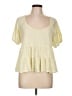 Z Supply 100% Cotton Yellow Short Sleeve Top Size L - photo 1