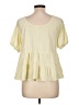 Z Supply 100% Cotton Yellow Short Sleeve Top Size L - photo 2