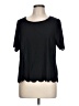 Topshop 100% Polyester Black Short Sleeve Top Size 12 - photo 1