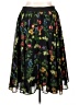 Torrid 100% Polyester Floral Black Casual Skirt Size 1X Plus (1) - photo 2
