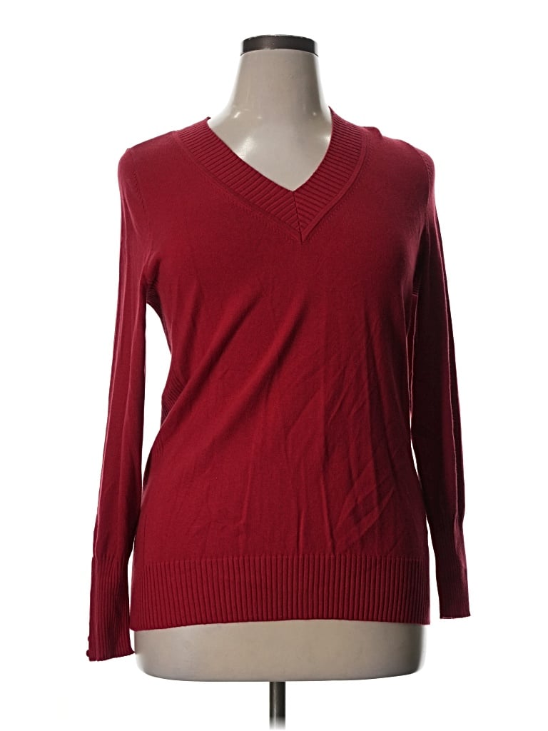 Pre-owned Lane Bryant Pullover Sweater In Red