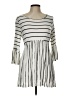 Assorted Brands Stripes Silver Gray Casual Dress Size L - photo 1