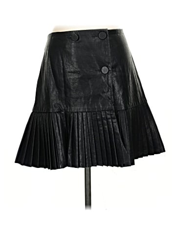 Zara Basic Faux Leather Skirt (view 1)