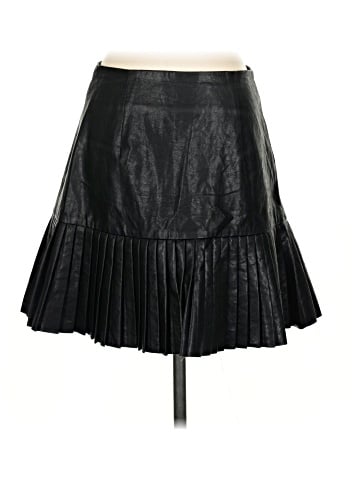 Zara Basic Faux Leather Skirt (view 2)