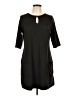 Soybu Solid Black Casual Dress Size L - photo 1