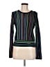 Diane von Furstenberg Stripes Black Pullover Sweater Size M - photo 1