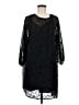 Ann Taylor LOFT 100% Polyester Stars Black Cocktail Dress Size Med Petite - photo 1
