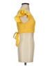 Shein Yellow Short Sleeve Top Size 2 - photo 4