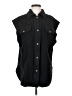 Adora Black Sleeveless Button-Down Shirt Size S - photo 1