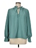 J.Crew 100% Polyester Teal Long Sleeve Blouse Size M - photo 1