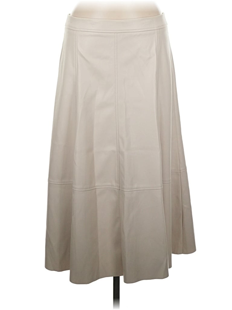 Pre-owned Banana Republic Factory Store Faux Leather Skirt In Tan