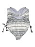 Ambrielle Print Gray One Piece Swimsuit Size 1X - photo 2