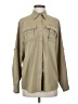 Unbranded 100% Polyester Solid Tan Long Sleeve Blouse Size S - photo 1
