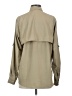 Unbranded 100% Polyester Solid Tan Long Sleeve Blouse Size S - photo 2
