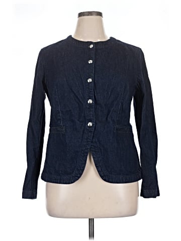Madewell Denim Collarless Jacket in Rinse Wash (view 1)