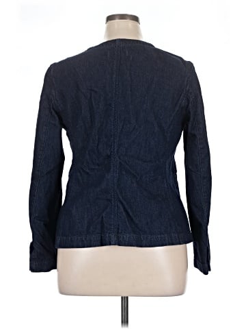 Madewell Denim Collarless Jacket in Rinse Wash (view 2)