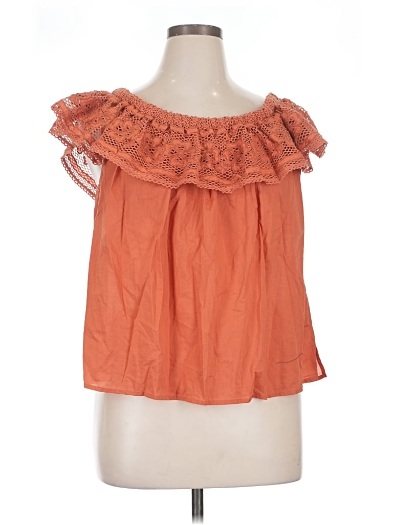 Pre-owned Cleobella Sleeveless Blouse In Orange