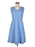 Talbots Polka Dots Blue Casual Dress Size M (petite) - photo 1