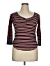 Self Esteem Burgundy Long Sleeve Henley Size XL - photo 1