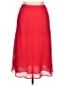 Draper's & Damon's 100% Polyester Solid Red Formal Skirt Size 16 Petite - photo 1