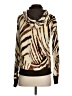 Cozy Casuals Animal Print Brown Track Jacket Size XS - photo 2