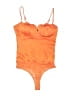 Lulus 100% Polyester Orange Bodysuit Size S - photo 1