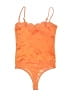 Lulus 100% Polyester Orange Bodysuit Size S - photo 2