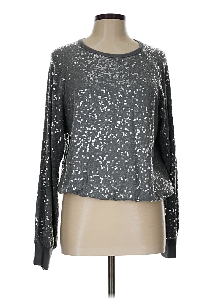 Pre-owned Express Pullover Sweater In Silver