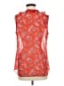 CAbi 100% Polyester Red Sleeveless Blouse Size M - photo 2