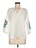 Vilagallo 100% Linen White 3/4 Sleeve Blouse Size EU (FR) 38 / US 6 - photo 1