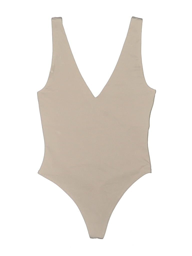 Pre-owned Babaton Bodysuit In Tan