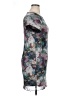 Almost Famous Print Gray Cocktail Dress Size 1X - photo 4