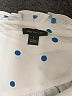 Ann Taylor 100% Polyester Polka Dots White 3/4 Sleeve Blouse Size S - photo 7
