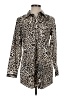 Chico's 100% Cotton Animal Print Tan Long Sleeve Button-Down Shirt Size S - photo 1