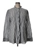 Gap Stripes Silver Long Sleeve Blouse Size XL - photo 1
