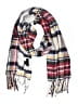 Steve Madden 100% Polyester Plaid Burgundy White Scarf One size - photo 1
