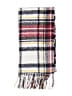 Steve Madden 100% Polyester Plaid Burgundy White Scarf One size - photo 2