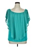 Alyx 100% Polyester Teal Short Sleeve Blouse Size 0X - photo 1